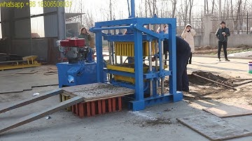 QTJ4-40 diesel engine concrete block making machine full  line