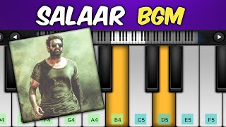 Salaar BGM Easy Piano Tutorial