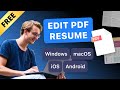How to Edit Resume in PDF for Free
