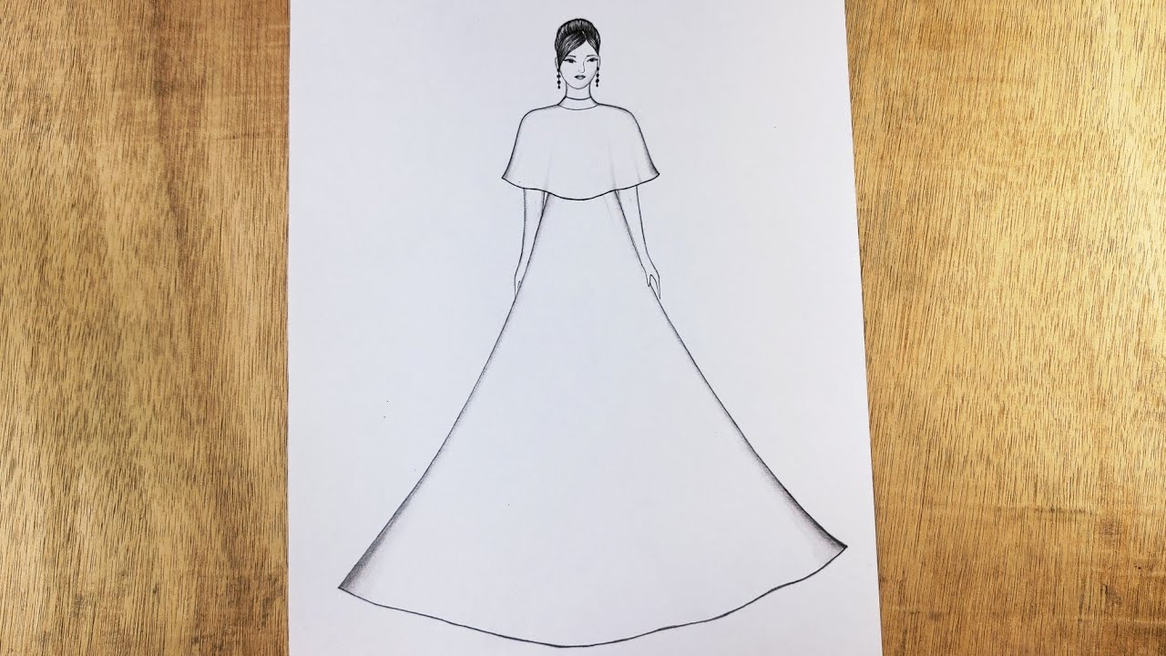 How to draw a dress. #barbie #drawing #dress | TikTok