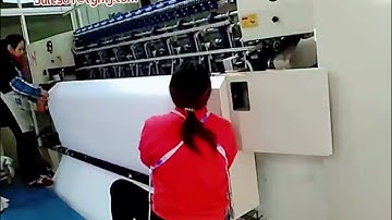 HFJ-89 polyester wadding multi needle quilting plant(no need heating oven) for making winter quilts