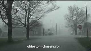 Damaging Microburst-Large Hail-North Lewisburg, Ohio-3/18/2012