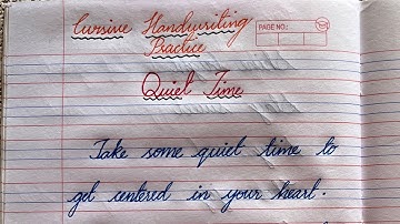 How to write neat cursive handwriting | how to write in cursive handwriting 