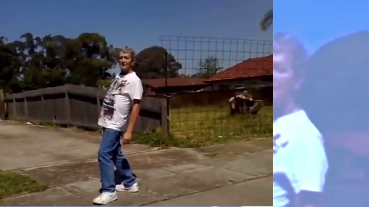 Drunk Aussie man falls through fence in a classic clip