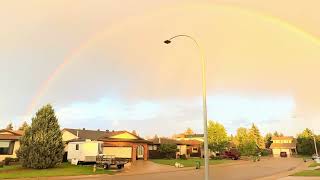 Magical Double Rainbow Spotted in Canada | Nature’s Surprise Moment|Beautiful|Unplanned nature video