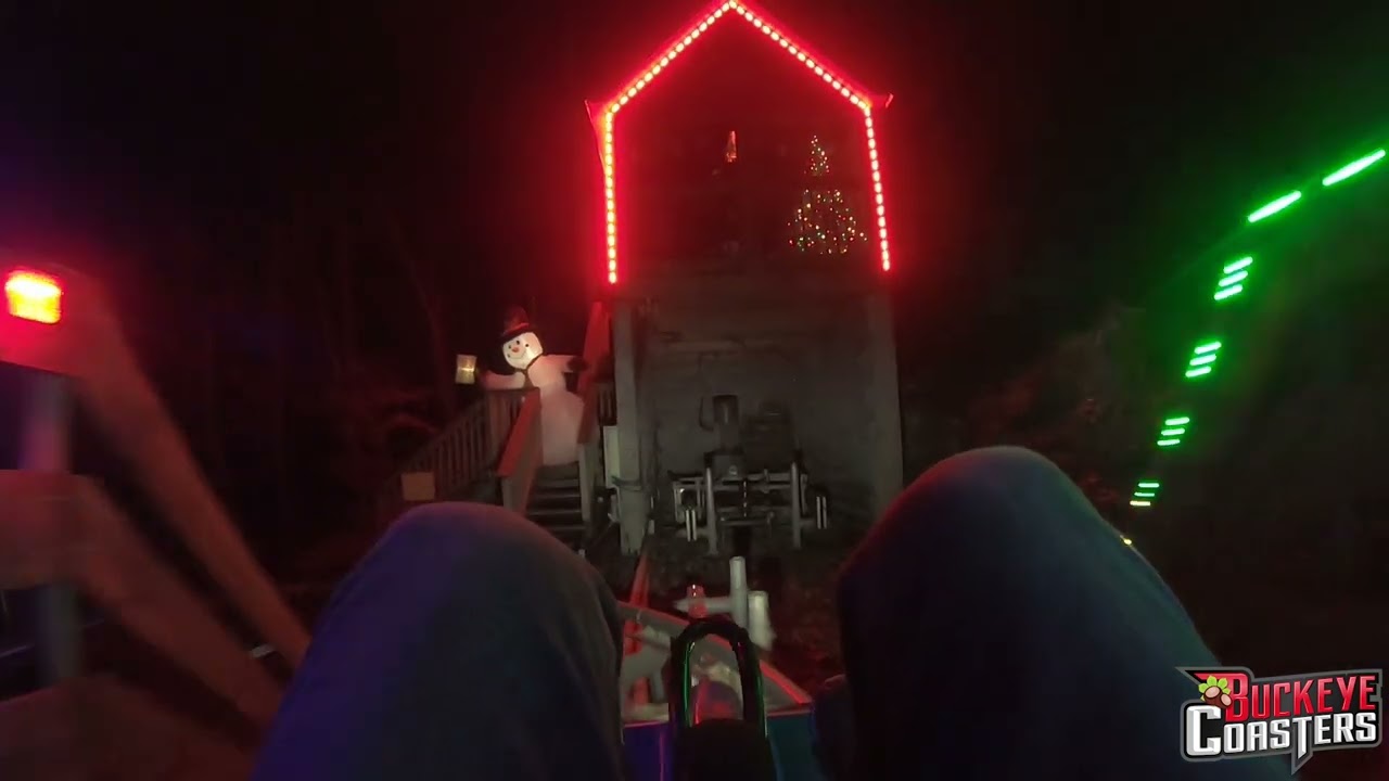 The Goat Coaster at Goats on the Roof - #PigeonForge, On-Ride Night POV - #AlpineCoaster (Nov 2021)