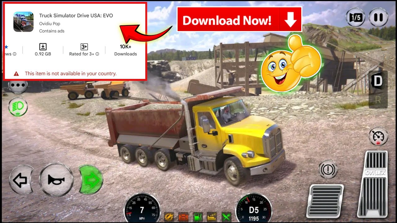 How To Install And Play Truck Simulator Drive USA EVO Game In Mobile 🔥