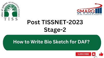 How to Write Bio Sketch? DAF Question (TISS OPI and Interview Preparation-2023)