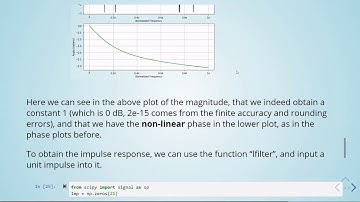 ADSP - 09 Allpass Filters - 10 IIR Allpass Filter: Frequency and Impulse Response