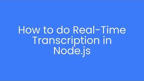 How to: Real-Time Transcription in NodeJS with Cheetah
