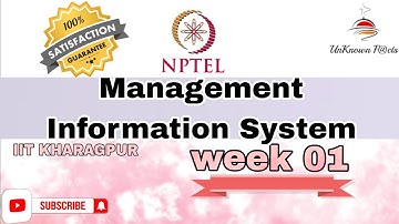 MANAGEMENT INFORMATION SYSTEM WEEK 1 ASSIGNMENT ANSWERS NPTEL 2024 l NPTEL #nptel #nptelanswer