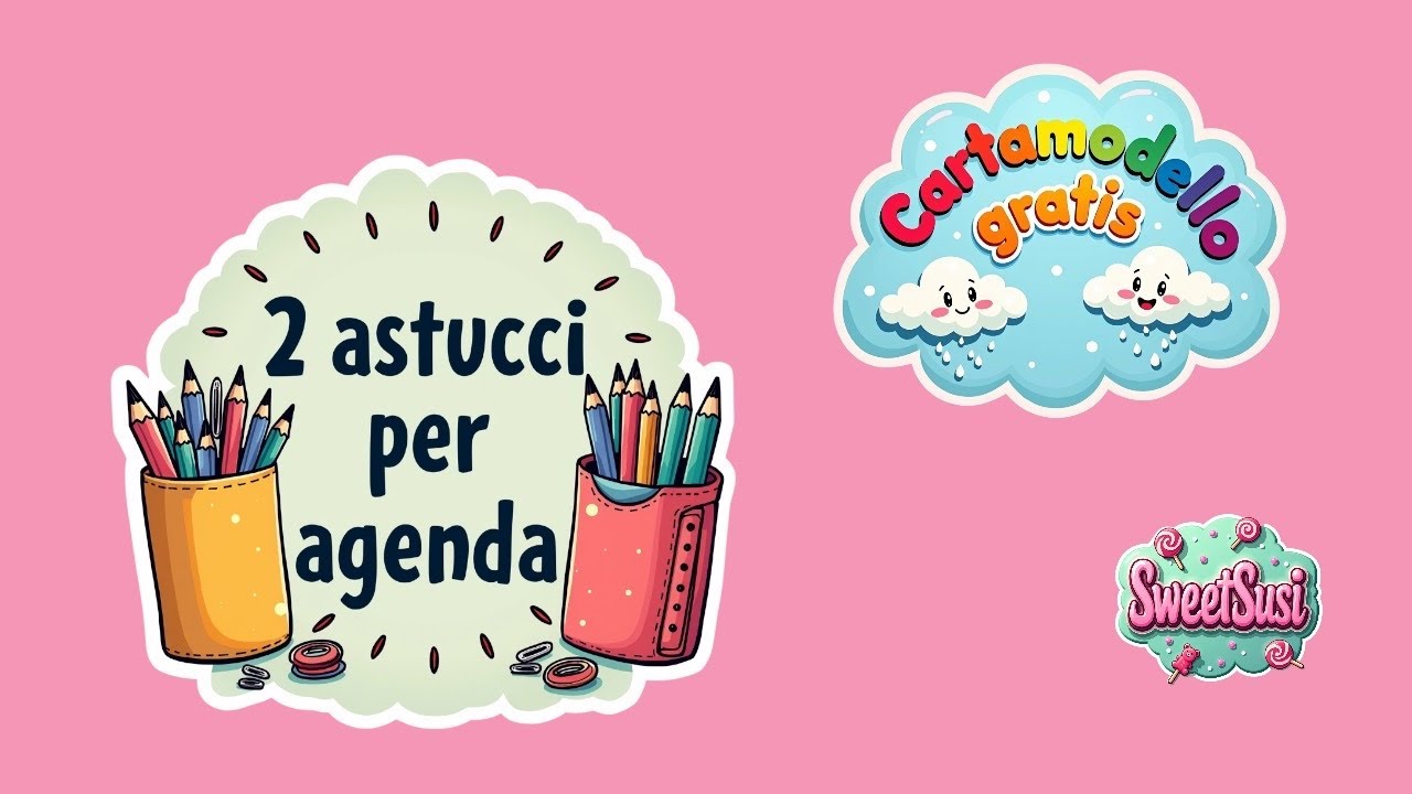 🌹 2 astucci facili per libro o agenda | idea facile con cartamodello GRATIS Tutorial cucito  susi