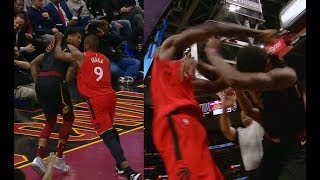 Serge Ibaka PUNCHES \& CHOKES Marquese Chriss for Trash Talking! Both ejected! Raptors vs Cavs!