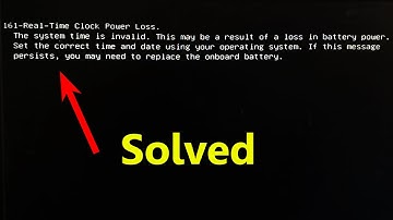 161- Real Time Clock Power Loss | How to Fix Real Time Clock Error | System Options Not Set