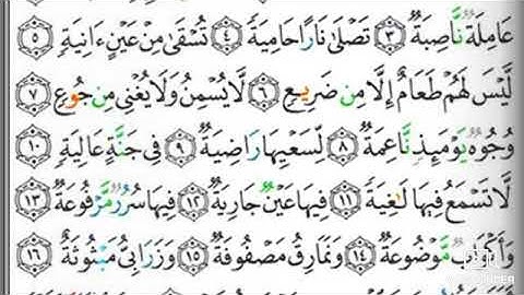 مصحف التجويد سورة الغاشية عبد الرزاق الدليمي