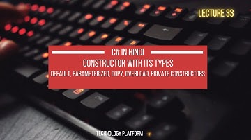 constructor in c sharp in hindi | overloading | copy | default | parameterized | private constructor