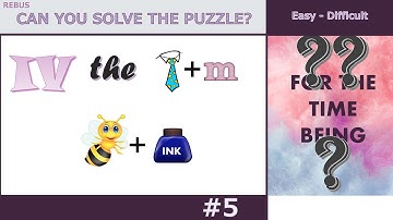 GUESS THE WORD - Rebus Puzzles with Answers | rebus puzzles with pictures #5