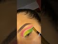 Watermelon eyeshadow #shorts #makeup