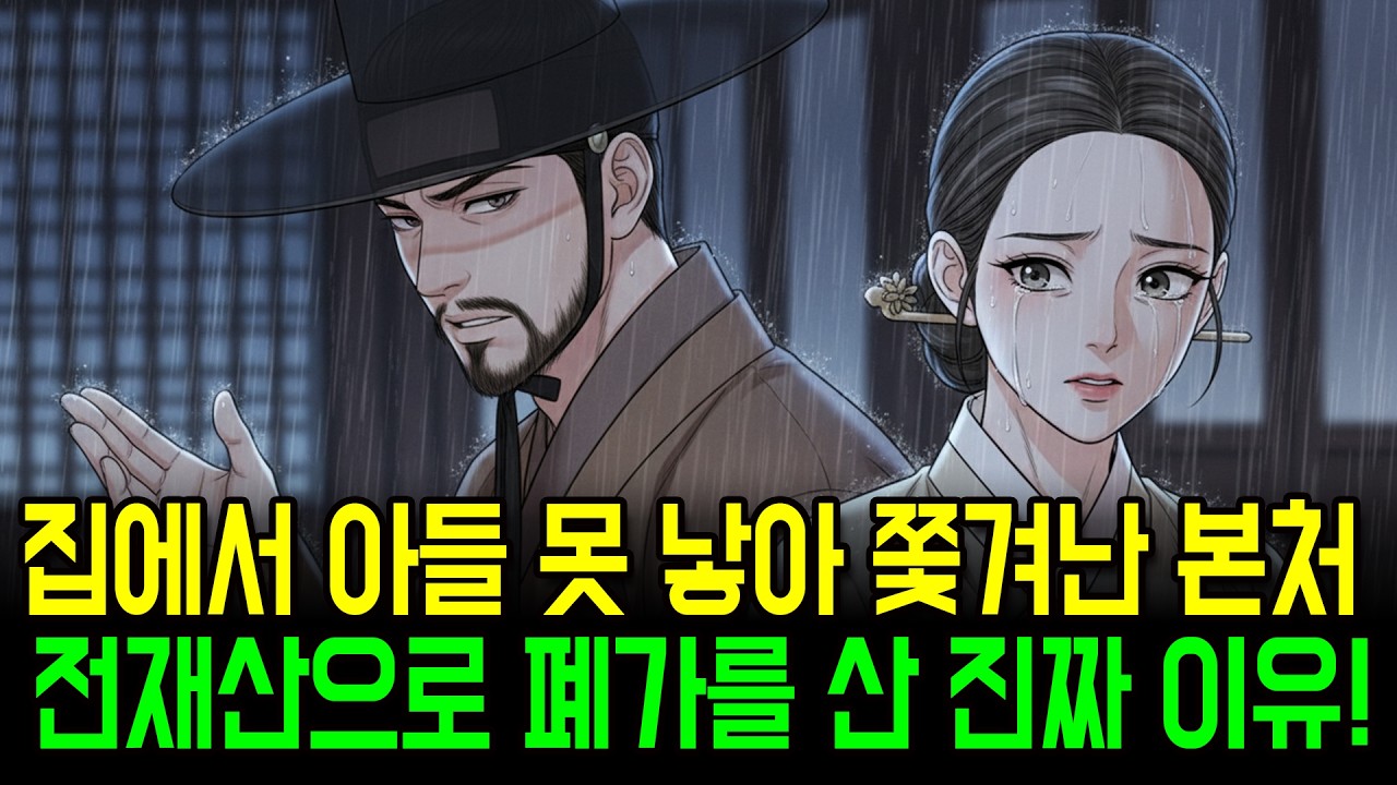 쫓겨난 본처가 귀신 나온다는 폐가를 전재산 주고 산 이유! | 옛날이야기 | 민담 | 조선 야담 | 설화 | 전설