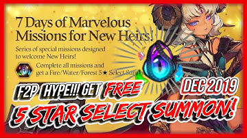 HoL - Get 5* Select Summon Stone / Ticket! 7 Days of Marvelous Missions Event! Heir of Light