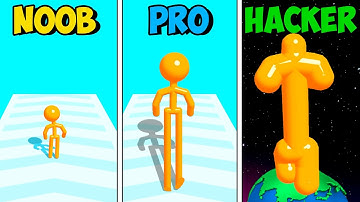 NOOB vs PRO vs HACKER in Tall Man Run!