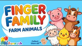 Finger Family Farm Animals! Animal Sounds Song | Fun Animal Songs | Funrush Nursery Rhymes & Songs screenshot 1