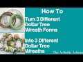 Easy Dollar Tree Wreath / 3 Easy Dollar Tree Wreath Ideas / Dollar Tree Wreath Forms