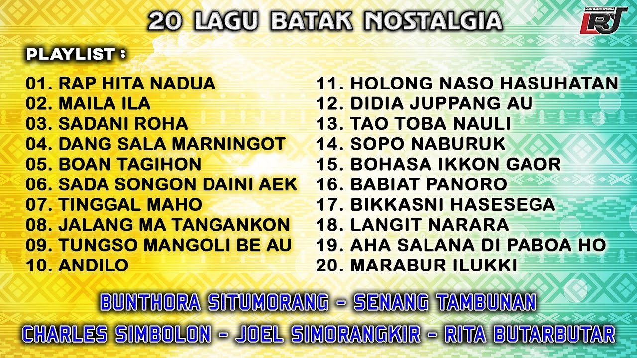 Lagu Batak Nostalgia Charles Simbolon & Rita Butarbutar, Bunthora & Senang Tambunan,Joel Simorangkir
