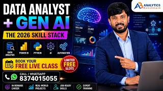 Data Analytics Course in Hyderabad |Data Analyst Training|Power BI + SQL+Python Gen AI - 8374015055