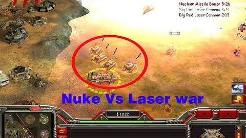 CnC Zero Hour Shockwave Chaos - Nuke Vs Laser War