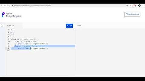 IF statement: finding largest among three numbers (python)