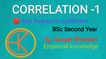 Karl Pearsons Correlation Coefficient || Probable error || CORRELATION By Saugat Bhandari