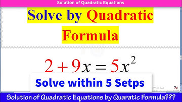 How to Solve Quadratic Equations by Quadratic Formula in Urdu Hindi