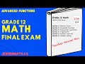 Grade 12 math final exam solutions  advanced functions mhf4u  jensenmathca