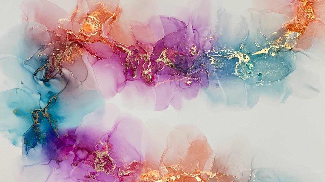 [97] Alcohol Ink Art Tutorial - Wispy Abstract - YouTube
