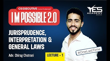 JIGL Revision (Lec 2) June 23 | I M Possible Series 2.0 June 23  CS Executive| Adv Chirag Chotrani