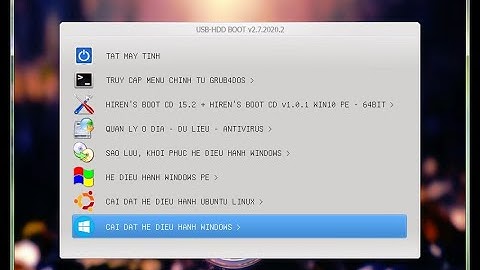 Hướng dẫn sử dụng usb hdd boot: Tạo menu boot Windows từ một phân vùng khác với phân vùng hệ thống