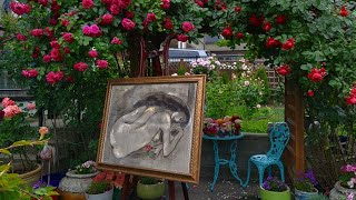 A Mini Art Show Of A Famous Vietnamese Artist In Rose Garden