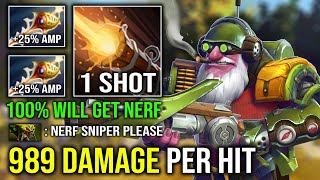 Icefrog Will Nerf Sniper in 7.36 After This - 1 Shot From Miles Away Khanda Rapier 989 Damage Dota 2