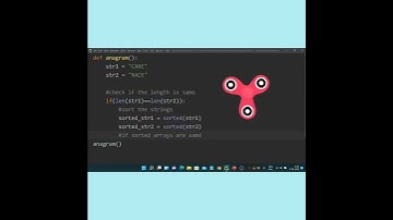 Anagram in Tamil #python #codinginterview #shorts #tamil  #interview