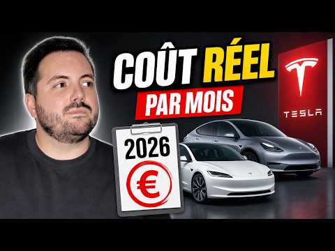 Tesla Model 3 + Model Y : coût réel par mois en 2026 (j'ai tout calculé)
