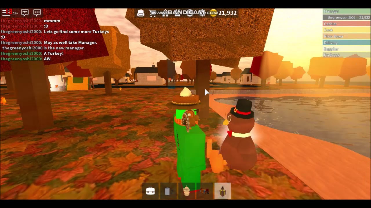 Roblox Work At A Pizza Place Turkey Hunt Youtube - im a turkey lets play roblox online games work at a pizza place video