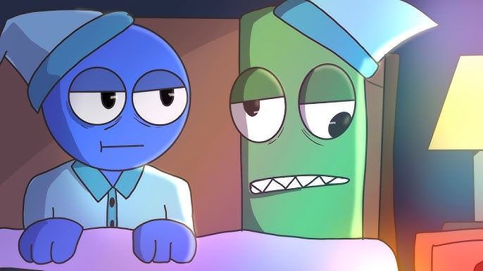 blue x green 💙💚 rainbow friends (Red flags) #shorts #animation #flip