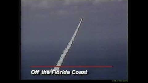 Unarmed Trident 2 Missile Launch from Submarine (October 19, 1992, CNN)