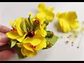 Красиво и Просто 🌺 Цветы из Фоамирана  на Заколке Для Волос 🌺