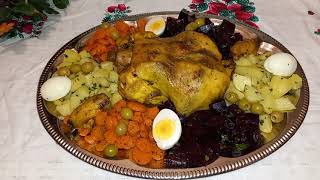 وجبة صحية للعشاء دجاج مبخر بالخضر مذاق لذيذ  و سٓهْل التقديم مع سناء