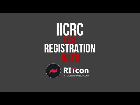 How to register for an IICRC exam with RITcon Training