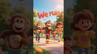🎵 I wrote a brand-new kids' song — “We Run”! 🐒💃🕺 🎵 #WeRun #KidsSong #EnglishKidsSong #NurseryRhyme