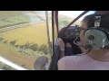 Flight training: touch and go on narrow runway with gusty cross wind.