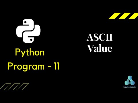 Python Programs Examples || Program - 11 || ASCII Value Find